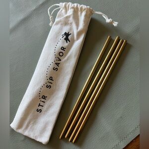 Jot gold coffee straws - stir sip savor